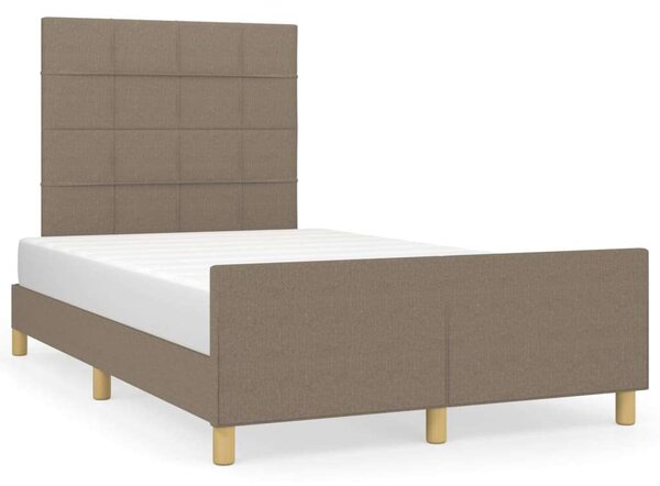 VidaXL tópszínű szövet ágykeret fejtámlával 120 x 200 cm