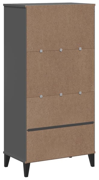 VIKEN antracitszürke szerelt fa könyvszekrény 60 x 35 x 123 cm