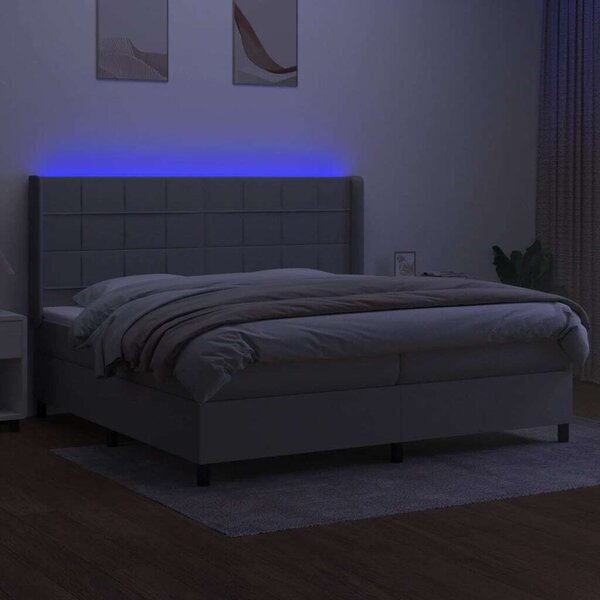 VidaXL Rugós Ágy - LED Világítás - 200x200 cm