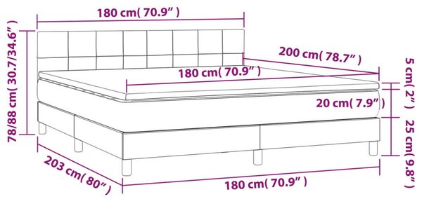 Modern LED Ágy - Szövet - 180x200 cm
