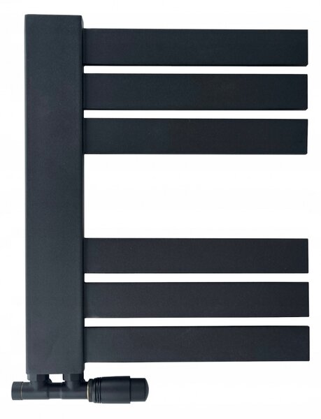 Weberg Ervin design törölközőszárító radiátor 50x40 cm (fekete)