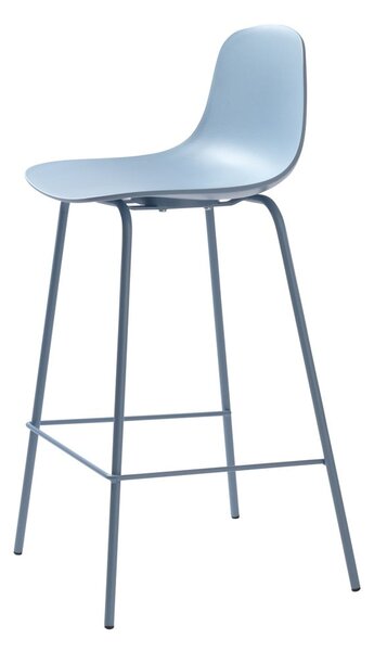 Világoskék műanyag bárszék (ülésmagasság 67,5 cm) Whitby – Unique Furniture