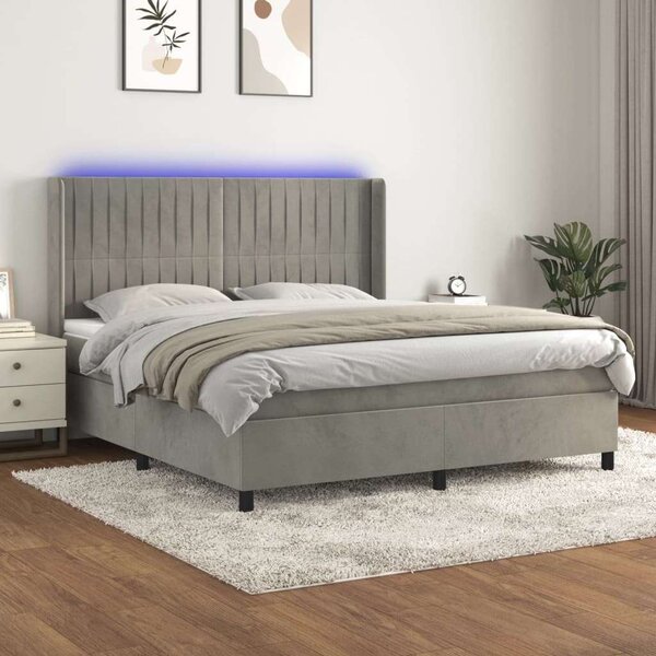 HomeSweetHome LED-es Bársony Ágy - 160x200 cm