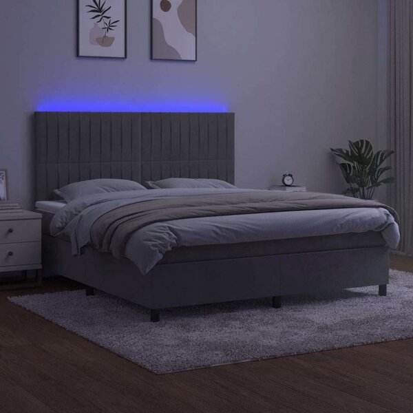 Bársony Ágy LED-del - 160x200 cm