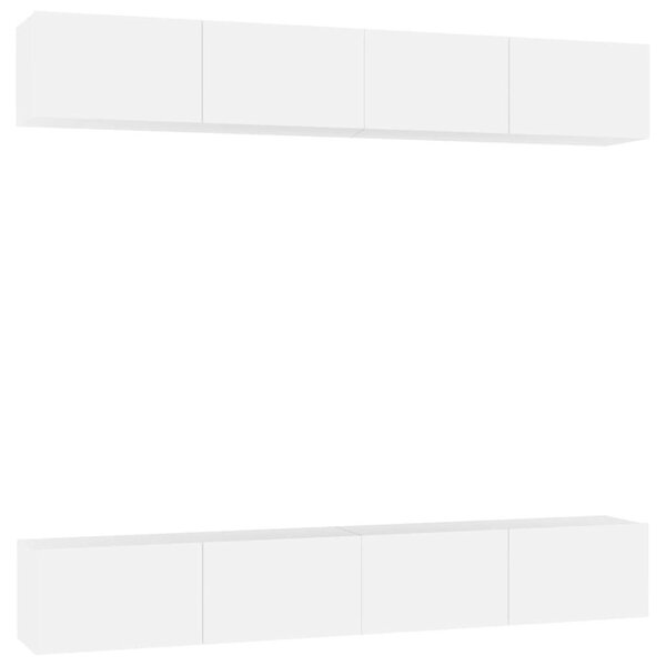 VidaXL Falra Szerelhető TV Szekrény Szett - Fehér - 100x30x30 cm