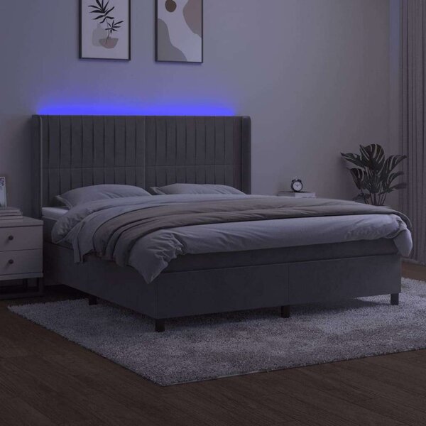 HomeSweetHome LED-es Bársony Ágy - 160x200 cm