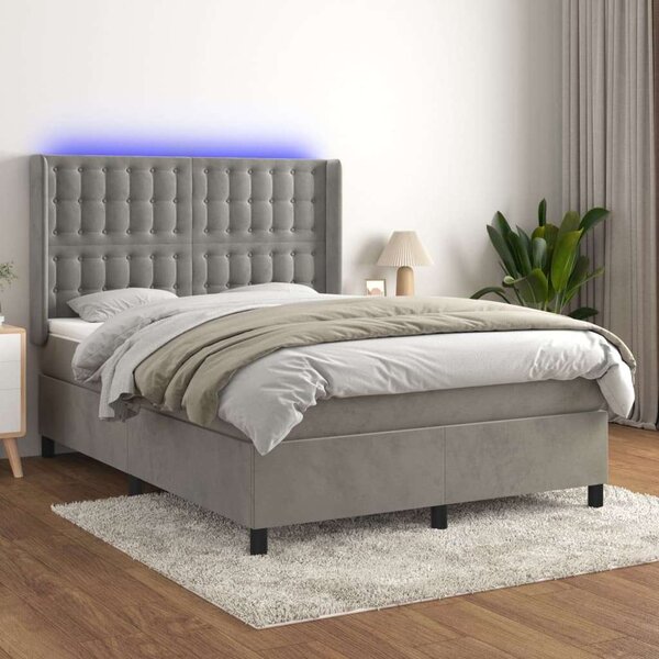 HomeSweetHome LED-es Bársony Ágy - 140x190 cm
