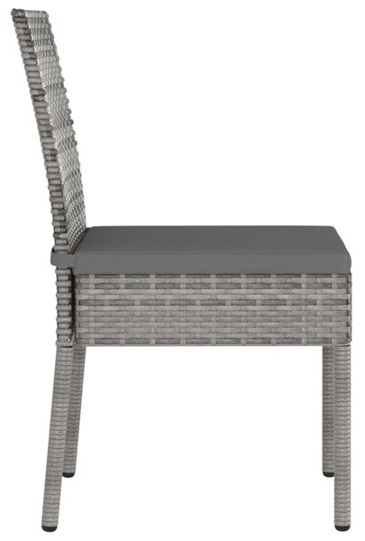 7 részes szürke polyrattan kerti étkezőgarnitúra