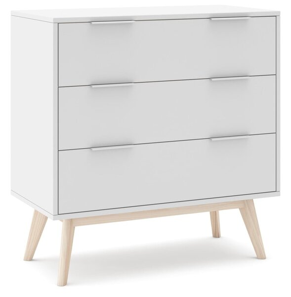 Fehér alacsony komód 80x83 cm Campus – Marckeric