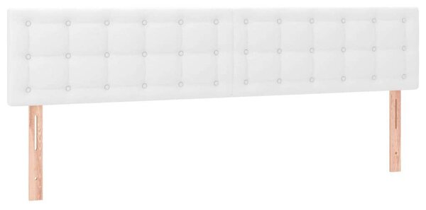 Ágy - Fehér Műbőr - Rugós Matraccal - 160x200 cm