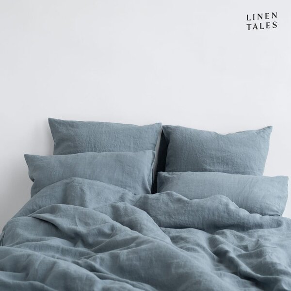 Világoskék egyszemélyes len ágyneműhuzat 135x200 cm – Linen Tales