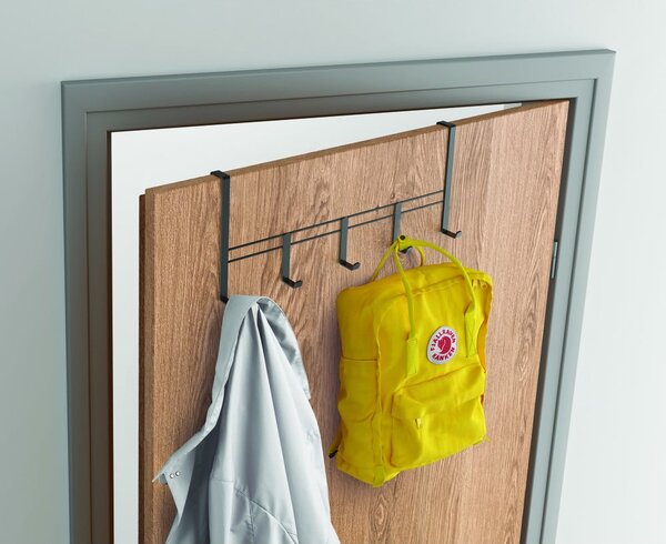 Fekete fém ajtófogas 38 cm Lava – Metaltex