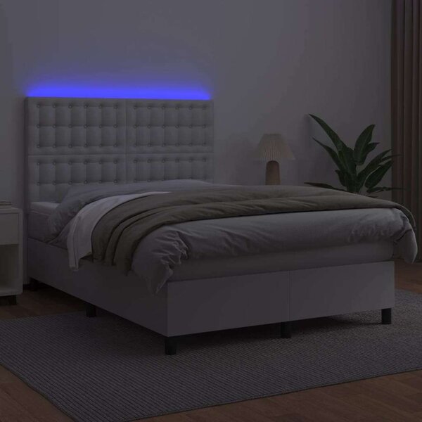 LED-es Műbőr Ágy - 140x190 cm