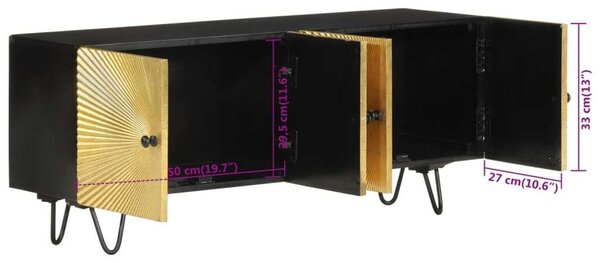 Tömör mangófa tv-szekrény 110 x 30 x 45 cm