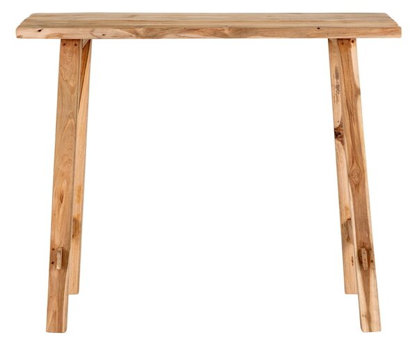 Natúr színű teakfa konzolasztal 30x90 cm Girona – House Nordic