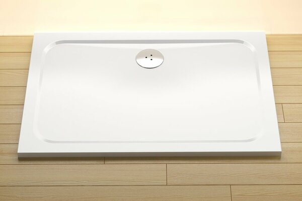 Zuhanytálca négyszögletes Ravak 110x80 cm öntött márvány fehér XA04D401010
