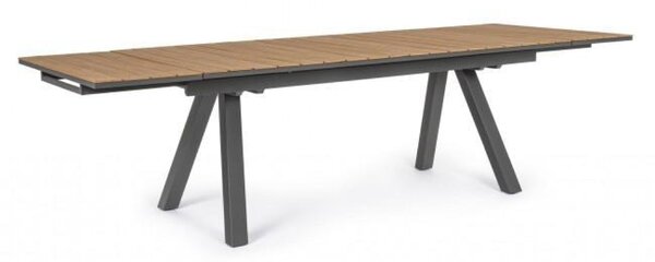 ELIAS sötétszürke bővíthető kerti asztal 203-293 cm
