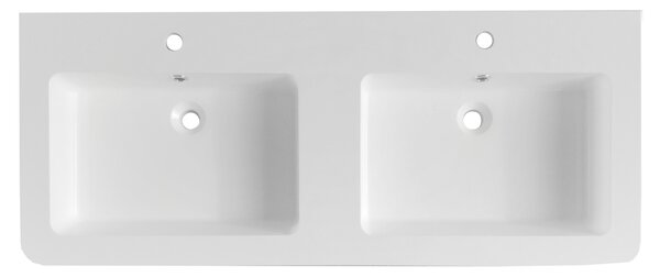 Dupla mosdó bútorba Naturel Pavia Way 120x49 cm fehér színben fényes felülettel két nyílás a csaptelep számára PA12049