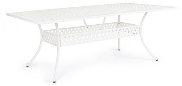 IVREA fehér alumínium kerti asztal 213 cm