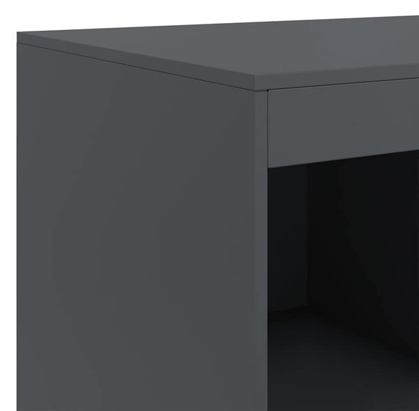 Antracitszürke acél magasszekrény 67 x 39 x 95 cm