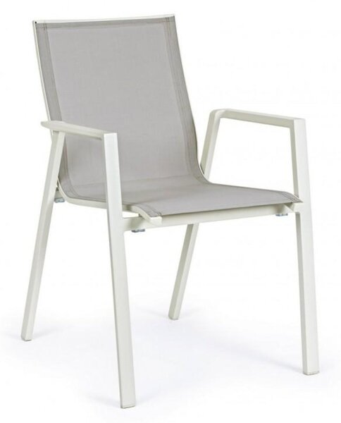 KRION II szürke és fehér kerti szék