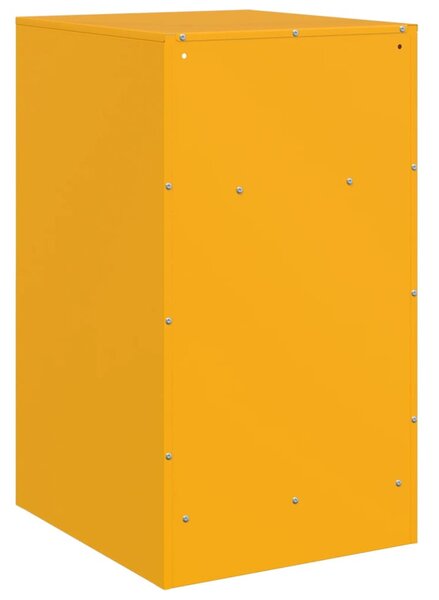 2 db mustársárga acél éjjeliszekrény 34,5 x 39 x 62 cm