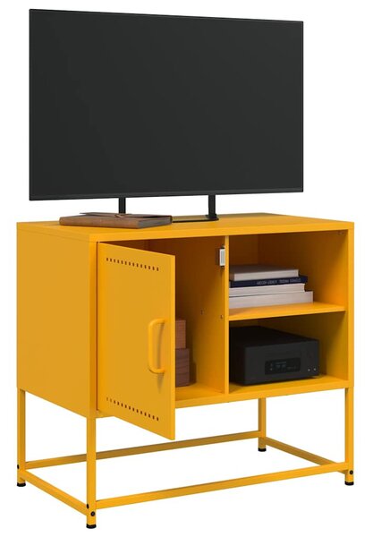Mustársárga acél TV-szekrény 68 x 39 x 60,5 cm