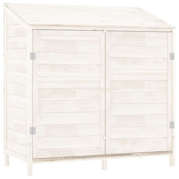 VidaXL fehér tömör fenyőfa kerti fészer 102 x 52 x 112 cm
