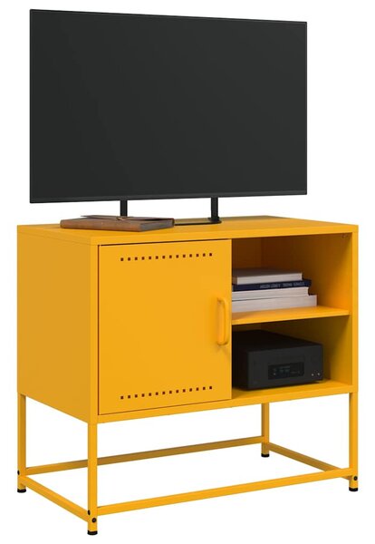 Mustársárga acél TV-szekrény 68 x 39 x 60,5 cm