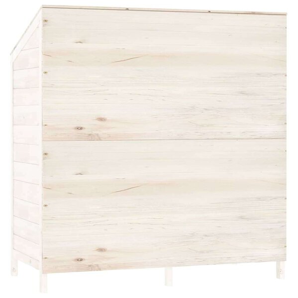 VidaXL fehér tömör fenyőfa kerti fészer 102 x 52 x 112 cm