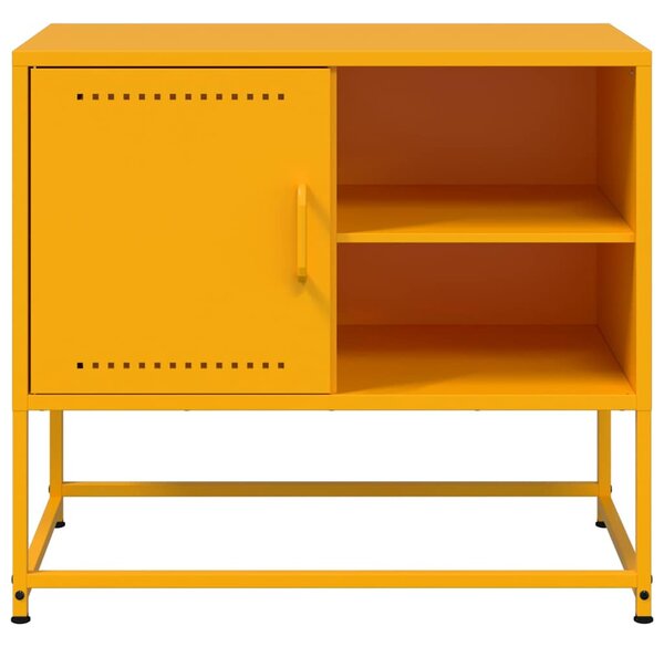 Mustársárga acél TV-szekrény 68 x 39 x 60,5 cm
