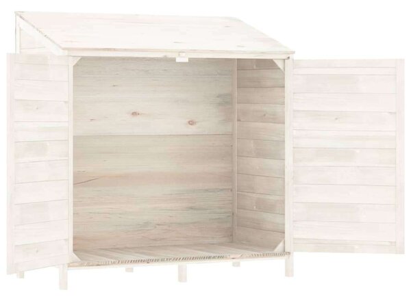 VidaXL fehér tömör fenyőfa kerti fészer 102 x 52 x 112 cm