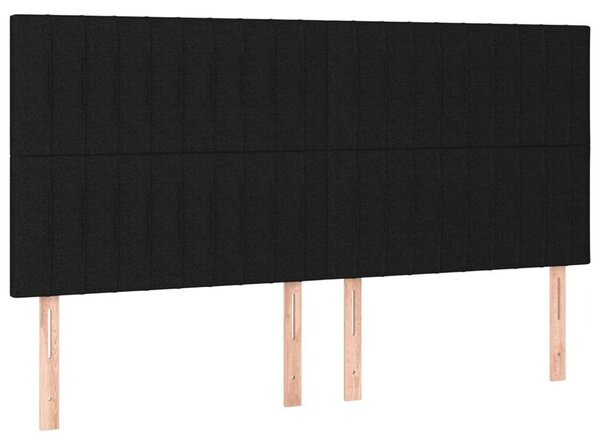 VIDAXL - Fekete Szövet Ágy - 180x200 cm