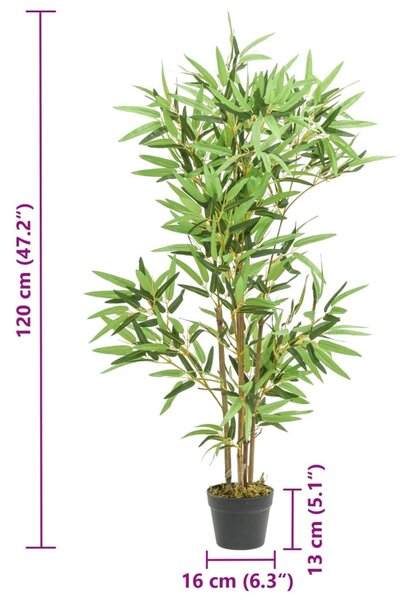 Zöld mű bambuszfa 552 levéllel 120 cm