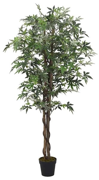 Zöld mű juharfa 224 levéllel 80 cm