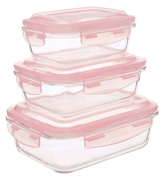 Üveg élelmiszertartó doboz szett 3 db-os Freska – Premier Housewares