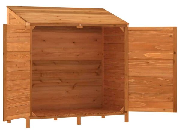 Barna tömör fenyőfa kerti fészer 102 x 52 x 112 cm