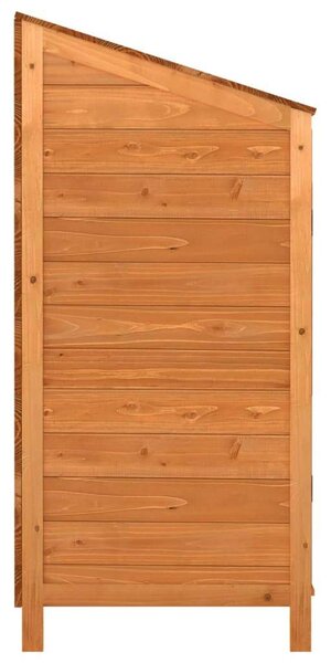 Barna tömör fenyőfa kerti fészer 102 x 52 x 112 cm