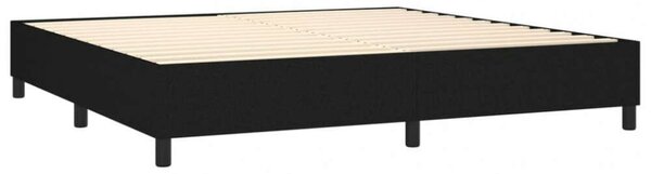 200x200 cm-es Fekete Szövet Ágy Zsebrugós Matraccal