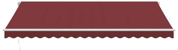 VidaXL burgundi vörös kézzel kihúzható napellenző 450 x 300 cm