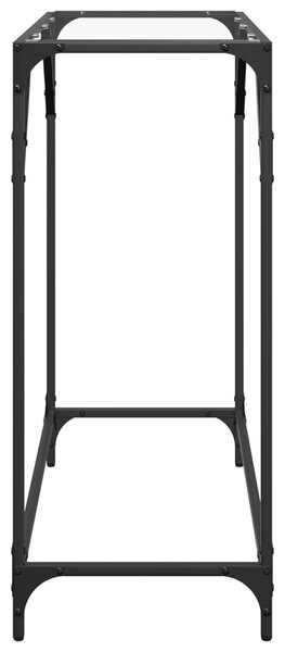 Acél tálalóasztal átlátszó üveglappal 80 x 35 x 81 cm
