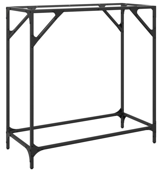 Acél tálalóasztal átlátszó üveglappal 80 x 35 x 81 cm