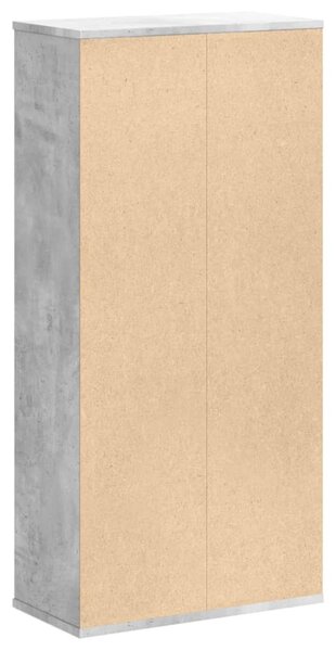 Betonszürke szerelt fa könyvespolc 50x25x105 cm