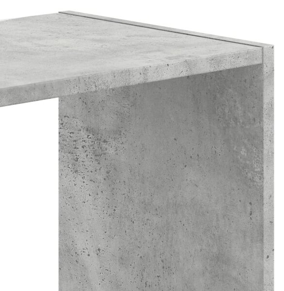 Betonszürke szerelt fa könyvespolc 102 x 32 x 108 cm