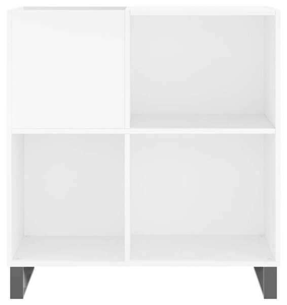 Fehér szerelt fa hanglemezszekrény 84,5 x 38 x 89 cm