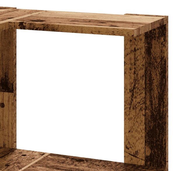 3 szintes antik fa szerelt fa sarok könyvespolc 50 x 50 x 102cm