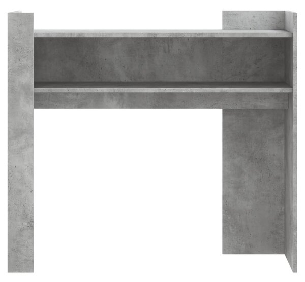 Betonszürke szerelt fa tálalóasztal 100x35x90 cm