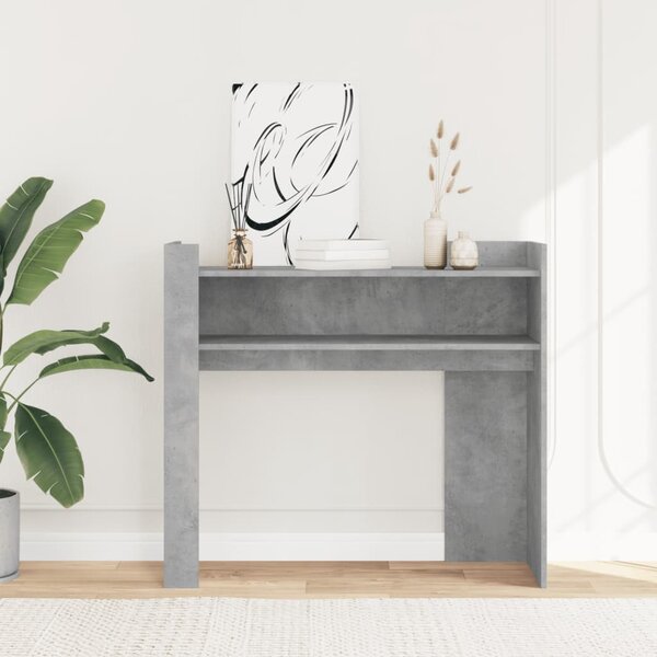 Betonszürke szerelt fa tálalóasztal 100x35x90 cm
