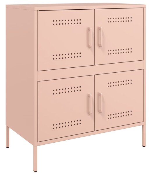 Rózsaszín acél tálalószekrény 68 x 39 x 79 cm