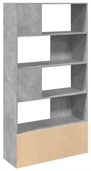 Betonszürke szerelt fa könyvespolc 100 x 36 x 189 cm